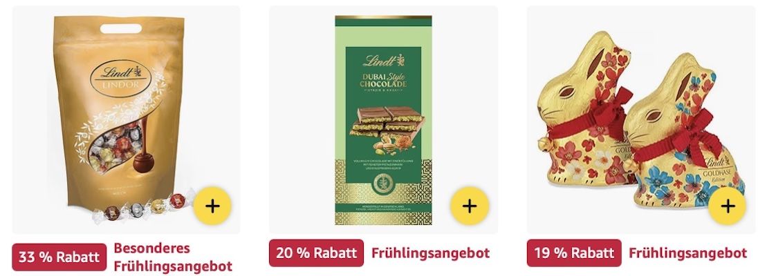 🤤🍫 Amazon: Lindt Schokolade im Frühlings Sale z.B. 450g Marc de Champagne Ei für 19€ (statt 23€)
