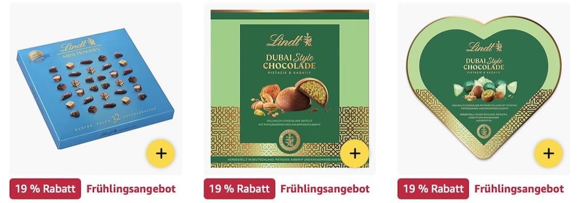 🤤🍫 Amazon: Lindt Schokolade im Frühlings Sale z.B. 450g Marc de Champagne Ei für 19€ (statt 23€)