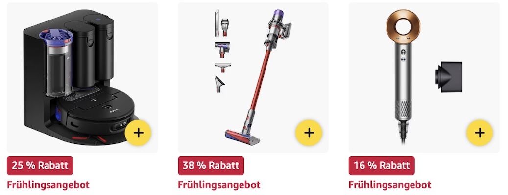 🤑 Amazon: Dyson im Frühlings Sale z.B. 🔝 AI Saug‑ & Wischroboter für 899€ (statt 989€)
