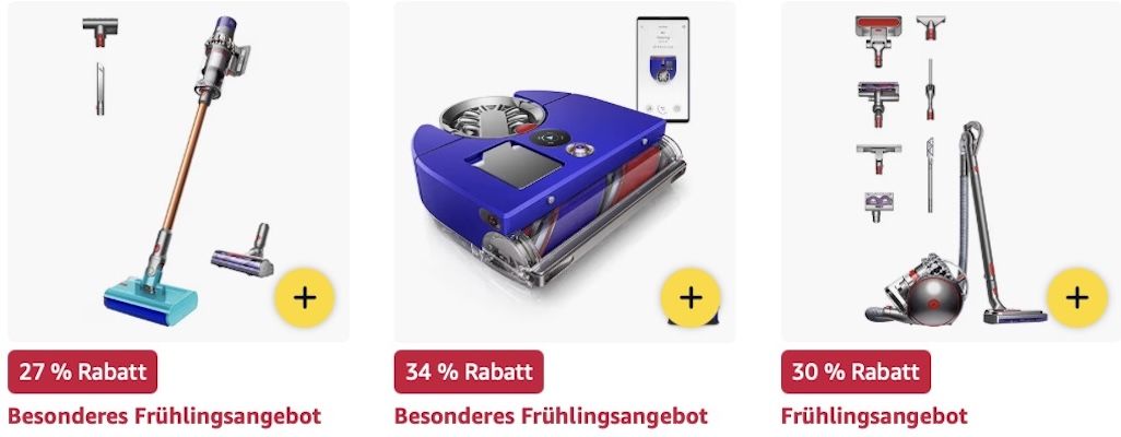 🤑 Amazon: Dyson im Frühlings Sale z.B. 🔝 AI Saug‑ & Wischroboter für 899€ (statt 989€)