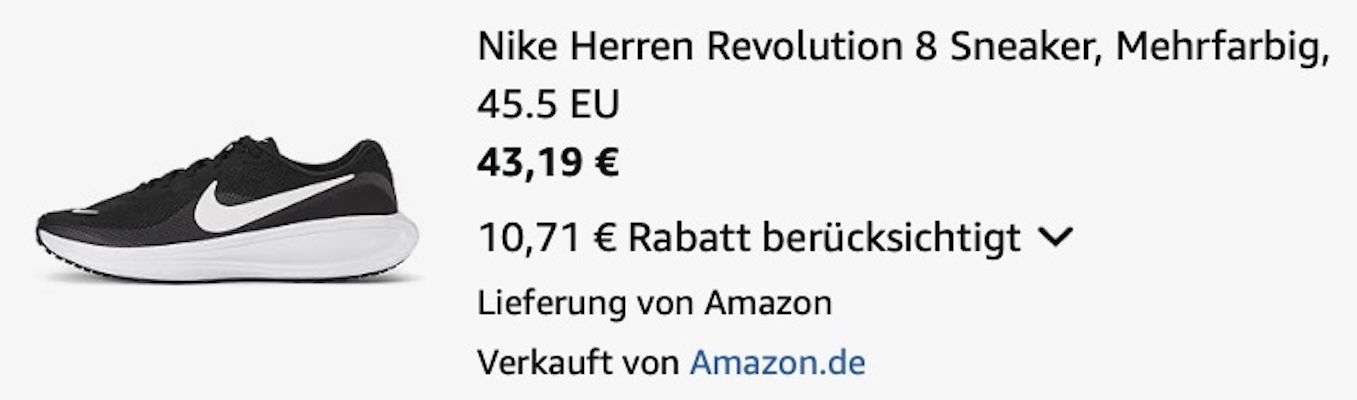 👟 Nike Revolution 8 Laufschuhe für 43,19€ (statt 51€) 👟 Nike Revolution 8 Laufschuhe für 43,19€ (statt 51€)