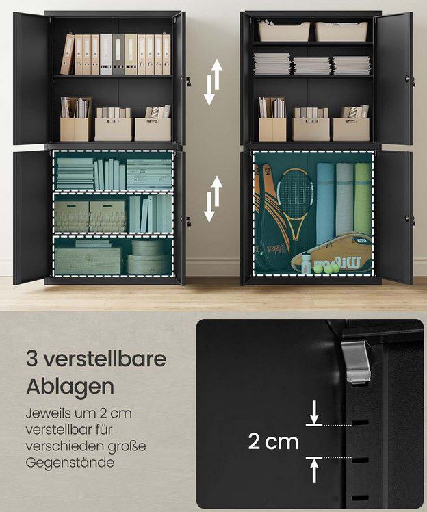 SONGMICS Mehrzweckschrank mit 4 Türen & 5 Ebenen für 121,99€ (statt 144€)