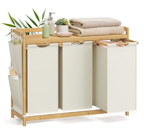 🧺 SONGMICS Wäschekorb mit 3 Fächer (je 50L) für 41,99€ (statt 60€)