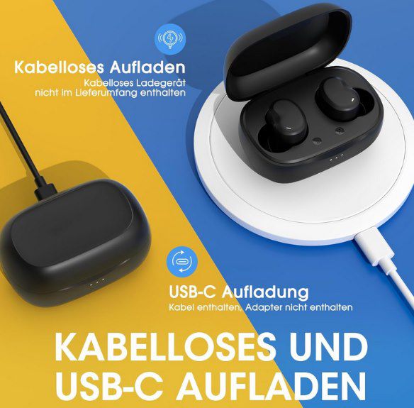 🎶 Lakukom S1 In Ear Bluetooth 5.2 Kopfhörer für bis zu 35h für 7,22€ (statt 10€)