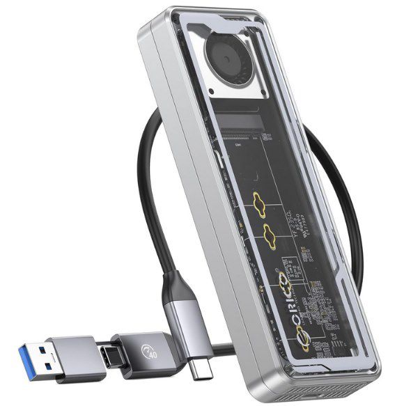 ⏫ ORICO 40Gbps M.2 NVMe SSD Gehäuse, USB4 NVMe Gehäuse für 54,90€ (statt 90€)