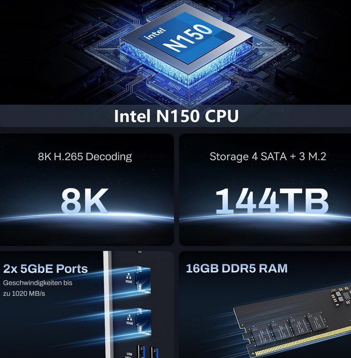 🪩 TERRAMASTER F4 425 Plus NAS mit 16GB, 2x 5GbE LAN, 3x M.2 Slots für 509,99€ (statt 600€)