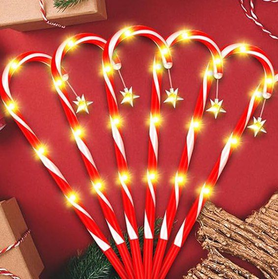 🍭 12x BUCASA Deko Zuckerstangen mit 72 LEDs + 10 Modi für 19,99€ (statt 30€)