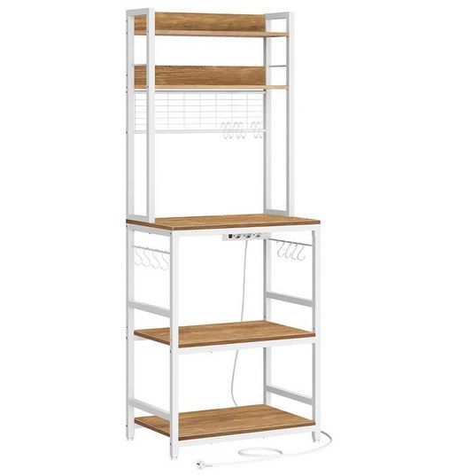 🔌 Vasagle Küchenregal mit Steckdosen im Vintage Design für 53,99€ (statt 62€)