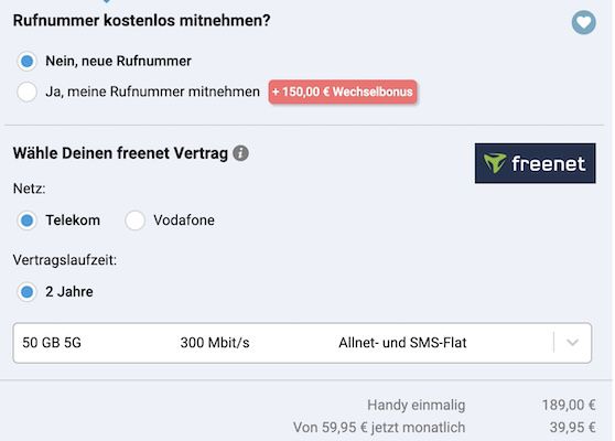 🍏 Apple iPhone Air für 189€ + Telekom Allnet 50GB für 39,95€ mtl. + 150€ Bonus