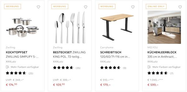 🛍️ XXXLutz Black Week + 10€ Gutschein – z.B. Ritzenhoff Breker Kombiservice ab 29,99€ (statt 66€) 🛍️ XXXLutz Black Week + 10€ Gutschein – z.B. Ritzenhoff Breker Kombiservice ab 29,99€ (statt 66€)