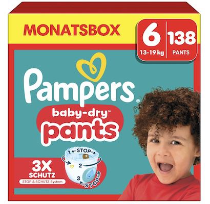 👶 138x Pampers Baby-Dry Pants Größe 6 für 40,55€ (statt 55€)