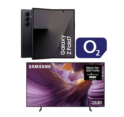 🔥 Samsung Galaxy Z Fold7 für 819€ + o2 Unlimited 5G 34,99€ mtl. + 150€ Bonus + GRATIS TV