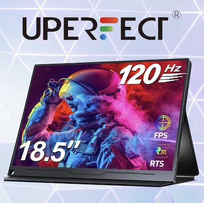 🖥️ UPERFECT 18,5″ portabler IPS FHD Monitor mit 120 Hz für 93,39€ (statt 150€)