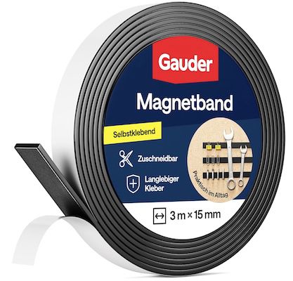 💪 3m GAUDER Magnetband selbstklebend stark für 8,49€ (statt 10€) – Prime
