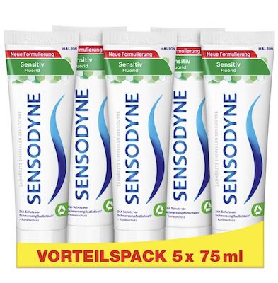 🦷 5x Sensodyne Sensitiv Fluorid Zahncreme, 75 ml für 11,44€ (statt 14€)