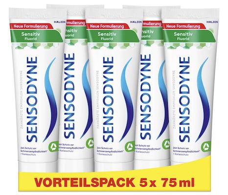 🦷 5x Sensodyne Sensitiv Fluorid Zahncreme, 75 ml für 11,44€ (statt 14€) 🦷 5x Sensodyne Sensitiv Fluorid Zahncreme, 75 ml für 11,44€ (statt 14€)