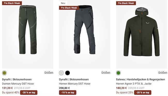 🥾 Bergzeit Pre Black Week Sale + bis 50% Extra   Kleidung, Schuhe, Zubehör & Ausrüstung