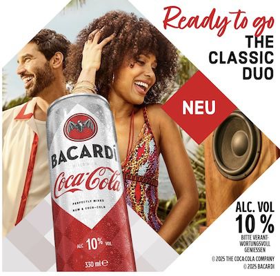 🍹 12x 330 ml Bacardí Coca-Cola Mixgetränk für 23,99€ (statt 33€) 🍹 12x 330 ml Bacardí Coca Cola Mixgetränk für 23,99€ (statt 33€)