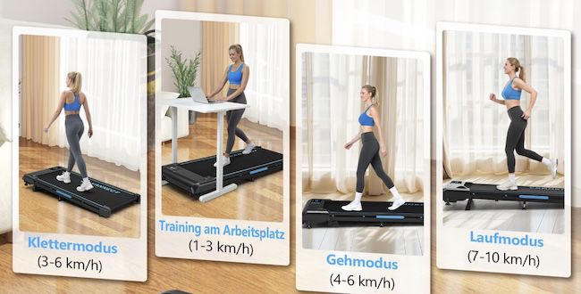 🏃 VANNECT Laufband mit max. 9% Steigung für 124,99€ (statt 220€)