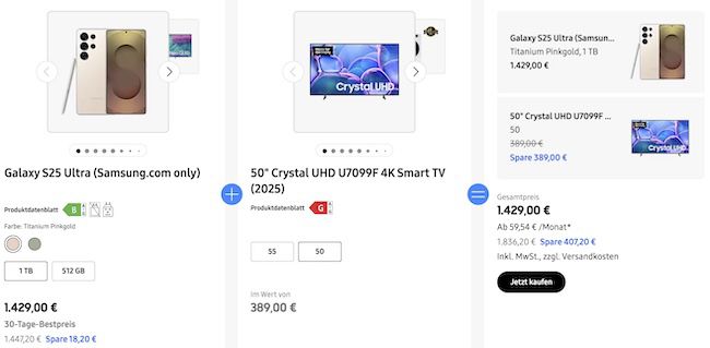 🔥 Deals des Jahres 👉 Samsung Black Week Sale mit Gratis Zugaben + 5% Gutschein