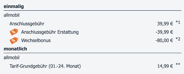 🔥 Vodafone Allnet mit 150GB 5G für eff. 11,66€ mtl. dank 80€ Bonus 🔥 Vodafone Allnet mit 150GB 5G für eff. 11,66€ mtl. dank 80€ Bonus
