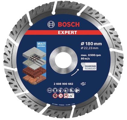 ⚙️ Bosch EXPERT MultiMaterial Diamanttrennscheibe 180 mm für 44,98€ (statt 60€)