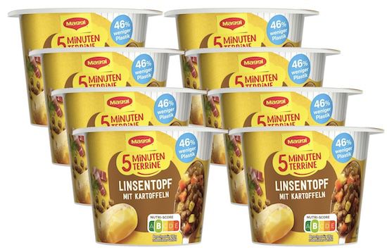 đ„ 8x MAGGI 5 Minuten Terrine Linsentopf mit Kartoffeln fĂŒr 6,47⏠(statt 13âŹ) đ„ 8x MAGGI 5 Minuten Terrine Linsentopf mit Kartoffeln fĂŒr 6,47⏠(statt 13âŹ)