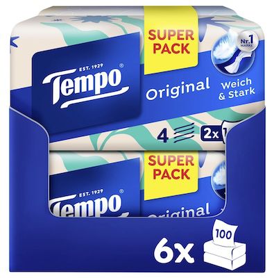🤧 12x 100er Pack Tempo Original Taschentücher in Duo-Box für 24€ (statt 30€)
