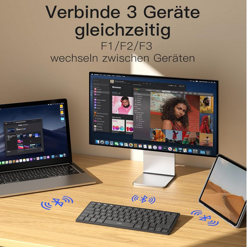 ⌨️ Inateck Bluetooth Tastatur PC, Android, iOS für 14,24€ (statt 22€)