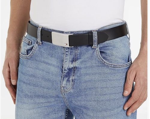 👖 Tommy Hilfiger Adjustable Logo Plaque Belt Ledergürtel für 20,57€ (statt 32€)