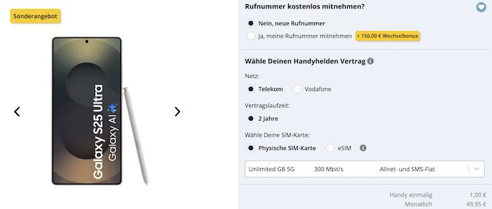 🤩 Mit ein wenig Aufwand 📲 Telekom Unlimited 5G für eff. 9,36€ mtl.   durch Verkauf