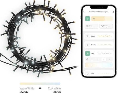 💡 20m Hombli Smarte Lichterkette mit 200 LEDs (auch Outdoor) für 29,90€ (statt 39€)