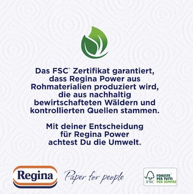 🧻 24x 43er Rolle Regina Power Küchentücher 2 lagig für für 16€ (statt 22€)