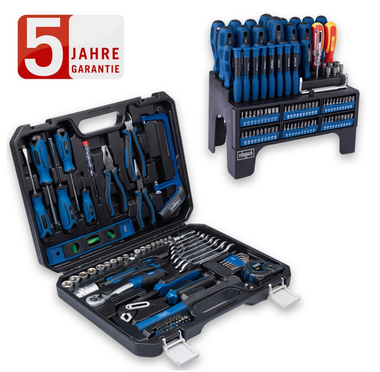 🧰 Scheppach WZK120 Werkzeugkoffer + Schraubendreher Set (97+100 Teile) für 55,54€ (statt 67€)