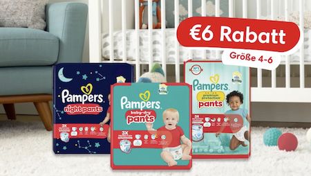 👶 180er Pack Pampers Baby Dry Pants Gr. 4 (9-15kg) ab 29,81€ (statt 48€) 👶 180er Pack Pampers Baby Dry Pants Gr. 4 (9 15kg) ab 29,81€ (statt 48€)