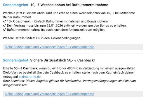 🔥 Eff. Gewinn! 📱 Honor 400 Pro + Vodafone Allnet 100GB für 19,99€ mtl. + 60€ Bonus 🔥 Eff. Gewinn! 📱 Honor 400 Pro + Vodafone Allnet 100GB für 19,99€ mtl. + 60€ Bonus