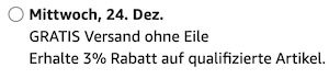 🔥 Tipp! 🤑 Amazon schenkt euch 3% Rabatt auf Lieferungen ohne Eile