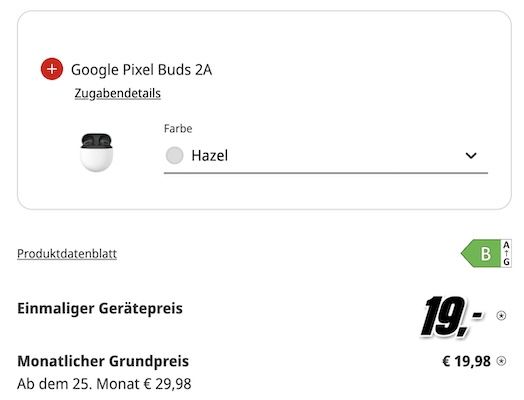 📱 Google Pixel 10 & Pixel Buds 2A für 19€ + 2x Vodafone Allnet (20GB + 10GB) zusammen 19,98€ mtl