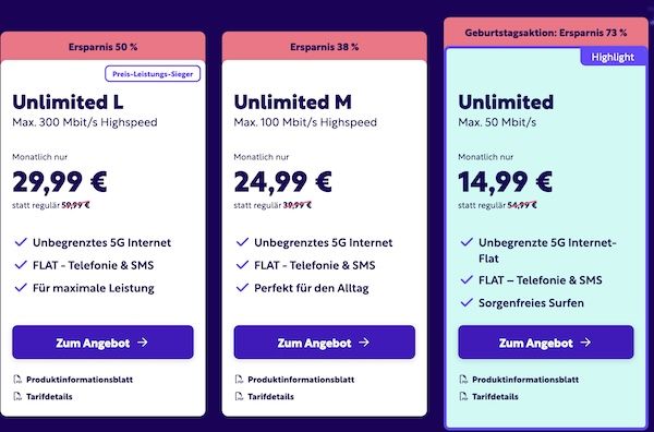 📲 Unlimited Mobile 🔥 o2 Allnet mit unlimitiertes Datenvolumen ab 14,99€   monatlich kündbar