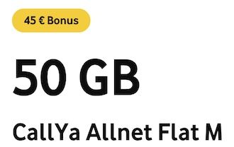 KNALLER! 🔥 GRATIS 12 Wochen Vodafone CallYa 50GB ➡️ dank 45€ Bonus KNALLER! 🔥 GRATIS 12 Wochen Vodafone CallYa 50GB ➡️ dank 45€ Bonus