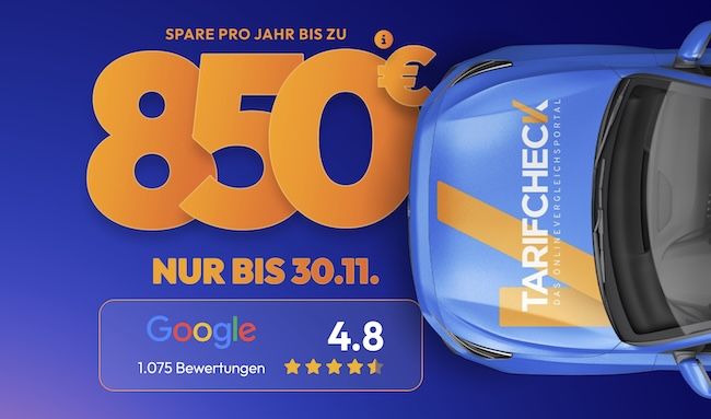 Tipp: 🚗 Kfz-Versicherung wechseln (bis zu 850€/Jahr sparen) + Prämie: 60€ Gutschein Tipp: 🚗 Kfz Versicherung wechseln (bis zu 850€/Jahr sparen) + Prämie: 60€ Gutschein