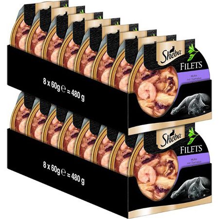 🦐 16er Pack Sheba Filets Huhn mit Garnelen, je 60g ab 14,20€ (statt 20€)
