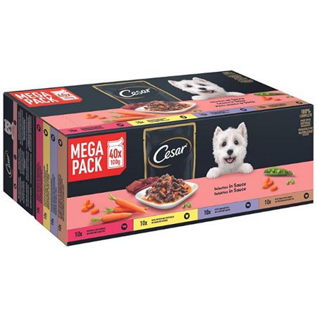 🐶 40er Pack Cesar Selektion in Sauce Premium Hundefutter ab 13€ (statt 18€)