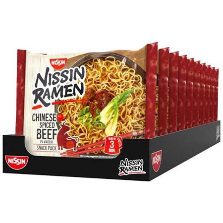 🍜 10er Pack Nissin Ramen Chinese Spiced Beef ab 6,64€ (statt 10€)