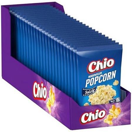 🍿 24er Pack Chio Mikrowellen Popcorn, Salzig, je 100g ab 19,79€ (statt 27€)