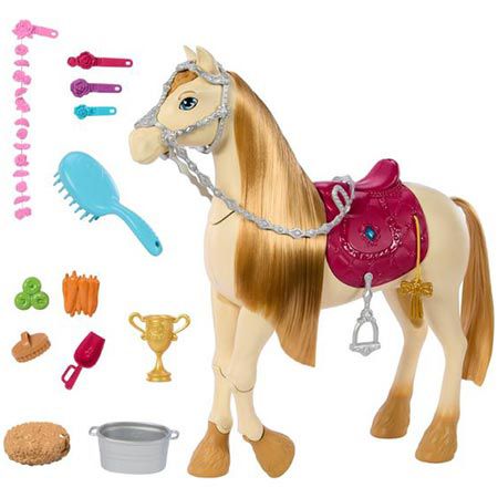 🐎 Barbie Spielzeugpferd mit Geräuschen, Musik & Zubehör für 22,99€ (statt 32€)