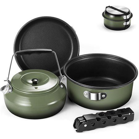 ⛺ Odoland Camping Geschirr Set, 5-teilig für 21,99€ (statt 44€)