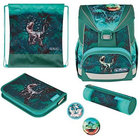 🎒 Herlitz Green Rex Schulranzen Set, 6-teilig für 72,82€ (statt 86€)