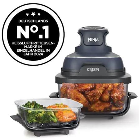 🍗 Ninja CRISPi 4-in-1 Tragbare Glas-Heißluftfritteuse für 116,99€ (statt 140€)