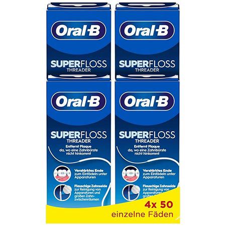🦷 4 x 50er Pack Oral B Superfloss Zahnseide ab 12,44€ (statt 18€)